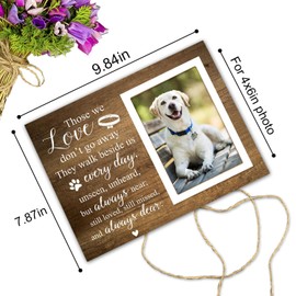 Memorial Picture Frame, Pet Picture Frame, Sympathy Gifts for Loss of Loved Pet, Bereavement Gifts for Loss of Dog, Remembrance Picture Frame or Memorial Gift, Fits 4 x 6 In Photo, Memorial Pet
