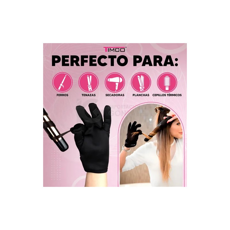 Guante Térmico Para Ferro Y Rizadora De Cabello Timco G-001