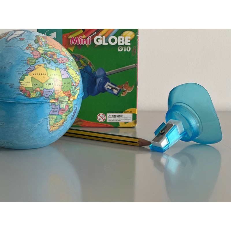 EXERZ 10CM Mini Globe (Political Map), with Pencil Sharpener build