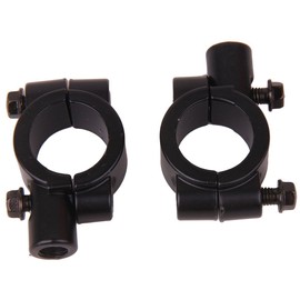 MotorToGo Black Motorcycle 1" 25mm handle bar Clamp with 10mm clockwise thread Mirror Mount Compatible for 2012 Kawasaki Vulcan 900 VN900B Classic