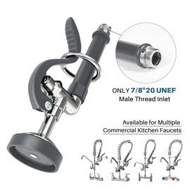 Dishwash Pre Rinse Sprayer for Kitchen: BESTJEEF Commercial Sink Faucet Spray Valve Head Replacement - High Pressure Pre-Rinse Sprayer Assembly for Restaurant Cleaning