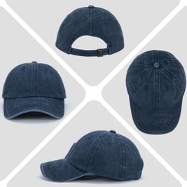 Unisex Washed Distressed Baseball Cap, Classic Low Profile Cotton Hat Plain Cap for DIY, Golf Dad Hat for Men Women Claret