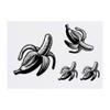 4 x 'Peeled Banana' Temporary Tattoos - Water Resistant, Skin-Safe,