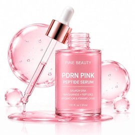PDRN - Suero peptídico rosa con ADN de salmón, suero rosa brillante con niacinamida y péptidos para hidratación y reafirmación de la piel, soporte de 