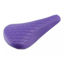 Unbranded NEW! ABSOLUTE UNIVERSAL BMX BICYCLE VINYL SADDLE IN DIAMOND STYLE IN PURPLE.
