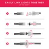 UltraPro LED Rope Lights, 50ft Premium Smoke Black Rope, Warm