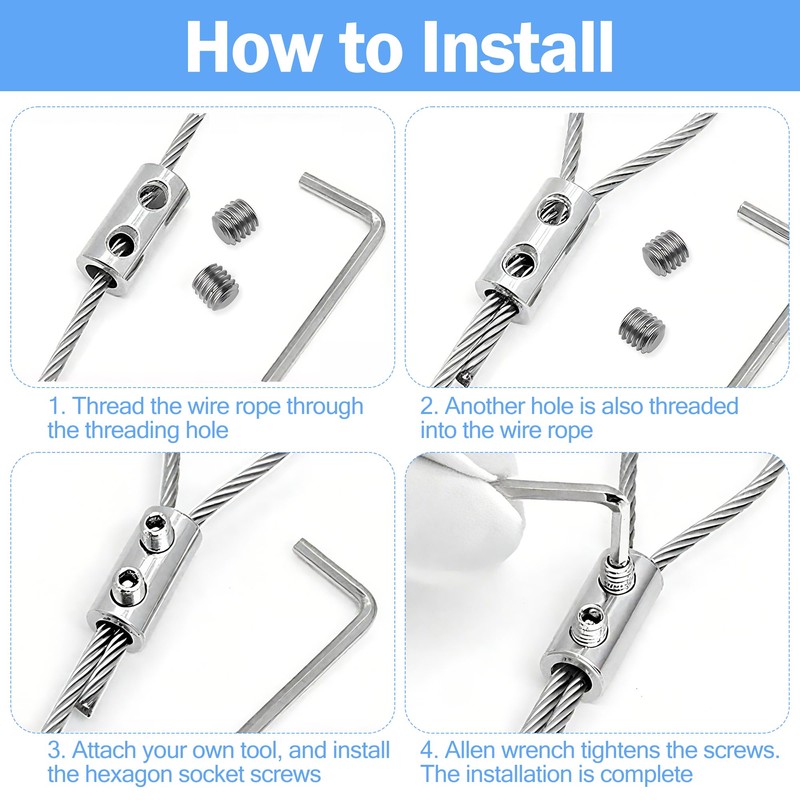5 pieces for 1.5-2 mm wire rope code closure
