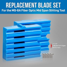 Jonard Tools MS-6ARB Replacement Blade Set for MS-6A - Compatible with MS-6A Fiber Optic Mid Span Slitting Tool, Includes 2 Blade Cartridges (1.2-3.3mm)
