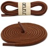 DELELE Round Cotton Waxed Shoelaces: 7/50 Inches Light Brown Shoe