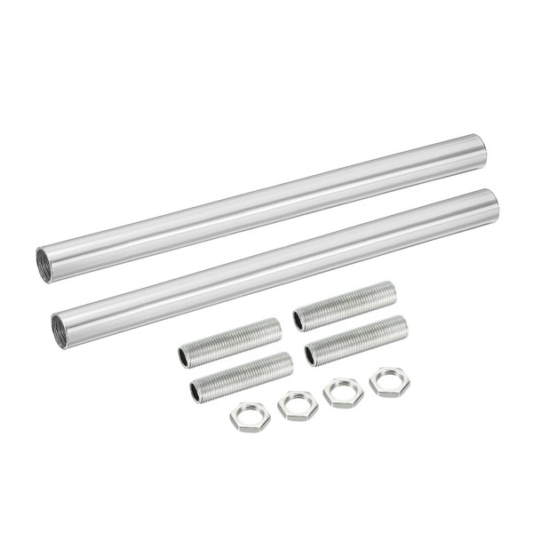 MECCANIXITY Threaded Extension Rod, 7.87" Lamp Pipe with Connector Light