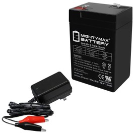 Mighty Max Battery ML4-6 - 6V 4.5AH Battery for Lithonia ELB06042 + 6V Charger