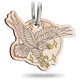 Adler Schlüsselanhänger handgemacht aus Holz, Glücksbringer, Greif, Vogel, Seeadler, Falkner Geschenk, Geschenk Vogelkundler, Symbol für Stärke