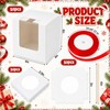100 Pcs 4"x4"x4" Caramel Apple Boxes with Window, Base, Sticks