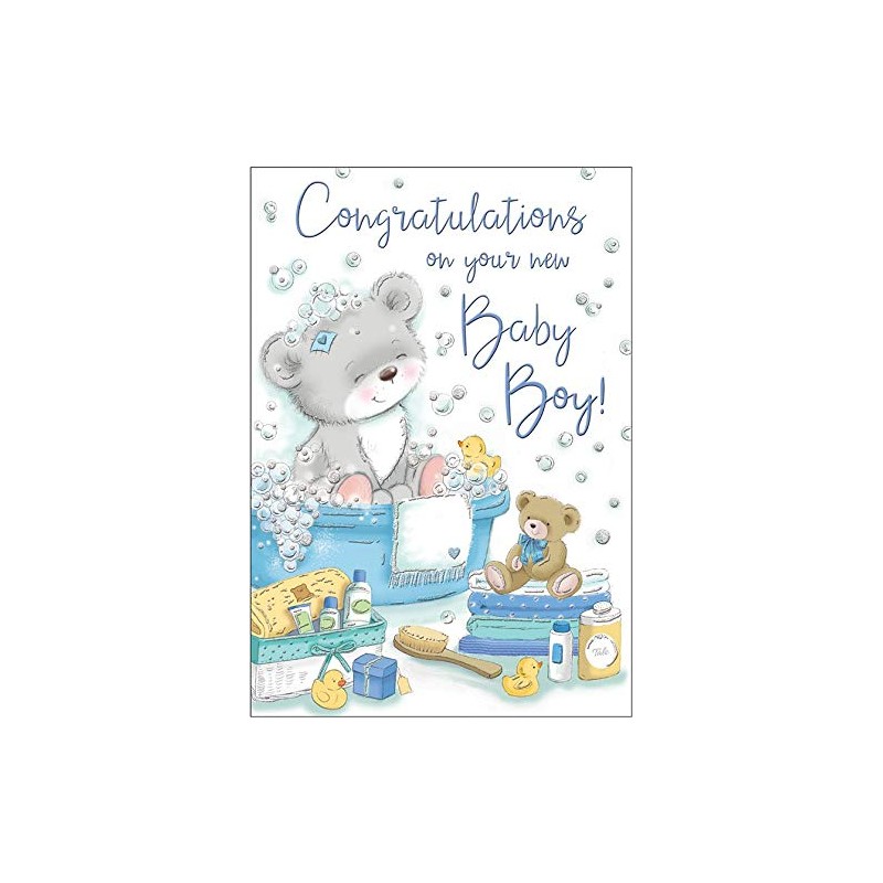 Baby Card Baby Boy - 9 x 6 inches -