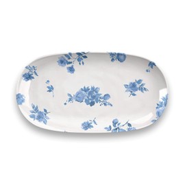 TarHong Cottage Blue Floral Oval Small Platter