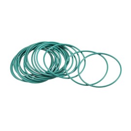 uxcell Fluorine Rubber O-Rings, 26mm OD 24mm ID 1mm Width FKM Seal Gasket for Machinery Plumbing, Green, Pack of 20