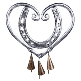 Heart Windchime Decoration Wall Hanging Windchime Ornament Horseshoe Love Window Decor for Indoors Outdoors