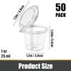 1oz 50 Pieces Small Plastic Containers with Lids, 25ml Small