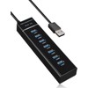 USB 3.0 Hub, 7-Port USB Data Hub Splitter for Laptop,
