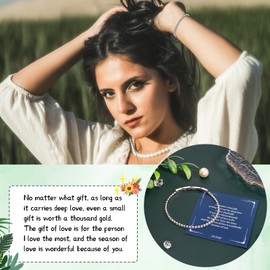 SUNSH Bracelet for Women Silver Bracelet for Girl Friend Bracelet 2 MM White Zircon Tennis Bracelet for Girls Adjustable Size Bracelet Best Jewelry Gifts for Women Girls