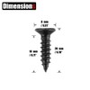 JQK #8 x 3/4" Black Screw, Flat Head Phillips Wood