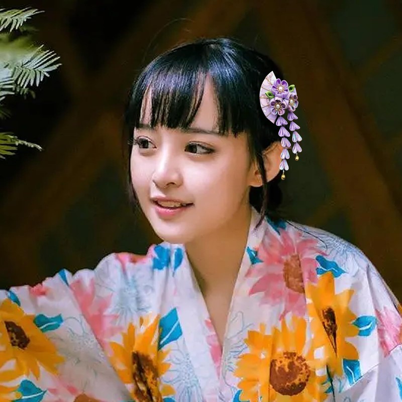 Fermagli per capelli giapponesi per ragazze - Carino kimono -