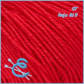 OMEGA Omega Nr. 6 [70 g] – weiches Garn, 100 % merzerisierte Baumwolle, Farbe 07 Rot 815