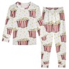 Vozoza Cartoon Popcorn Pajama Sets Long Sleeve Top with Pants