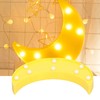 BORDSTRACT LED Moon-Shaped Light, Half Moon Marquee Sign, Children's Room,