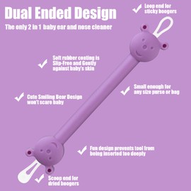 Booger Picker for Infants, 2-Pack Baby Nasal Booger and Earwax Remover for Newborns and Toddlers, Safe & Easy to Use, Infant Booger Picker for Sticky & Dried Boogers, Baby Boogie Picker Tweezers