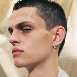 16mm Drachen Creolen Ohrringe Sterling Silber Blauer Opal Drache Huggie Creolen Wikinger Punkrock Schmuck Geschenk für Männer