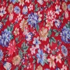 Red Periwinkle Medium Floral Pattern Printed Stretch Poly Power Mesh