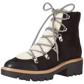 The Drop Women's Caleb Shearling Hiking Boot Black, 8.5