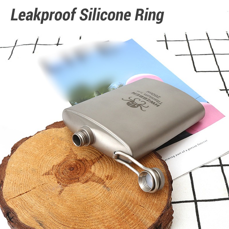 Ti Flask 250ml Portable Whisky Flask for Men Outdoor Camping