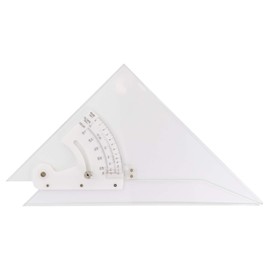 Pacific Arc Professional Adjustable Triangle Clear With Inking Edge 10"
