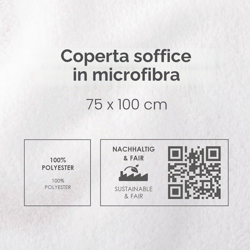 Herding babybest Coperta in microfibra, Sleeping little bear, 75 x