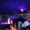 2Pcs Red Mini LED Star Night Projection Light, USB-Powered Car