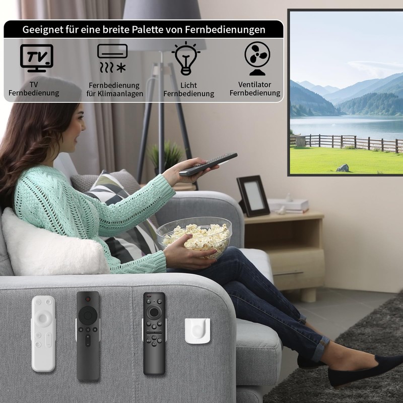 ZHTLTHZ 5 Packs Magnetic Holder Remote Control Holder Wall Universal