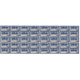 Gillette Silver Blue Double Edge Razor Blades- 200 Blades - Made in Russia