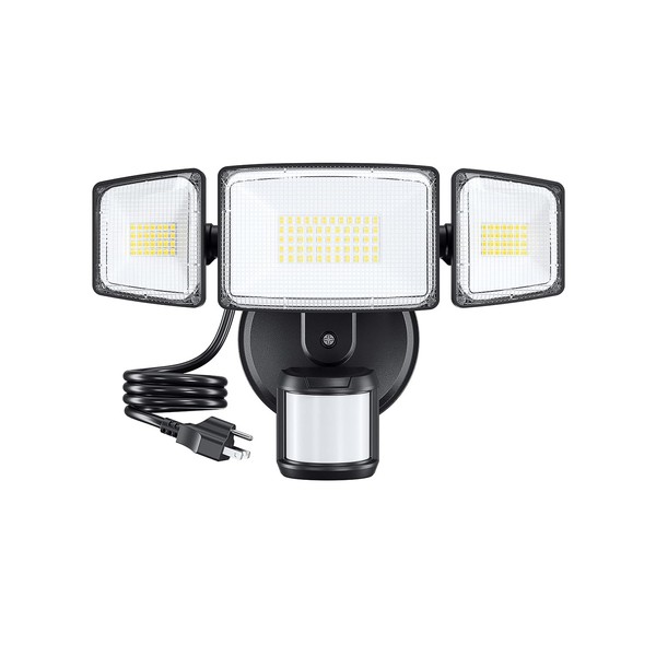 Meloght 75W Motion Sensor Outdoor Lights Plug in, Led Flood