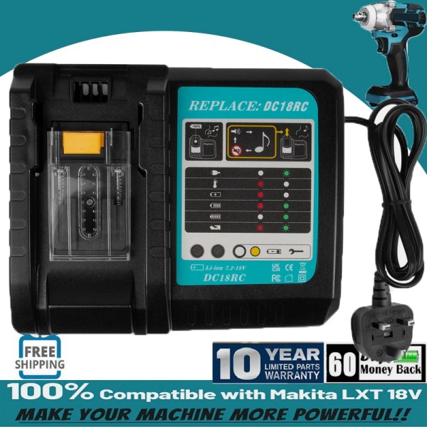 For Makita Rapid Battery Charger For Makita LXT DC18RC BL1830