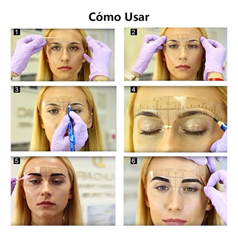 Regla Microblading De Flexible Adhesiva Para Cejas 100piezas