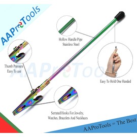 Bracelet Tool Partner Jewelry Helper. Extreme Helping Hands Fastening and Hooking Equipment for Necklace, Watch & Jewelry Clasps and Closures. Helps Prevent Wrist Strain. 6" (Multi Rainbow)