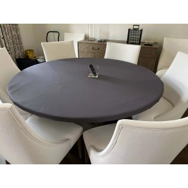 Gray poker table cover in Speed lite - felt style for 72" Lifetime table pdbgFS