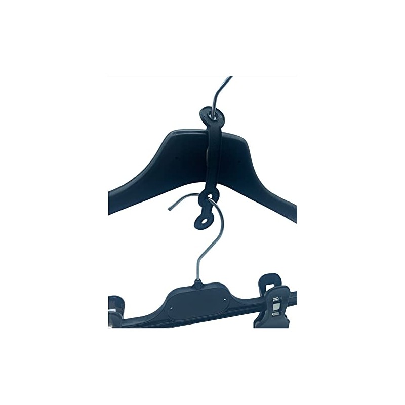 Kiroplast 100 Connectors for Clothes Hangers Extension Hangers Black Clothing