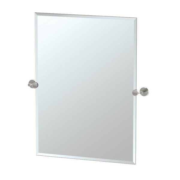 Gatco 4299S Latitude II Rectangle Mirror,, Satin Nickel, 31.5 Inch, Frameless Rectangle
