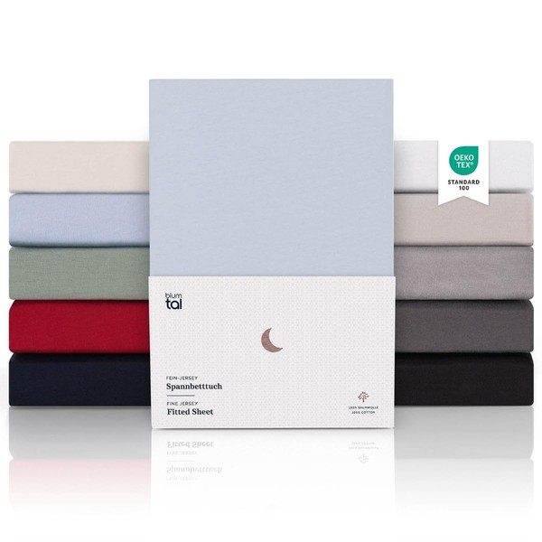 Blumtal® Premium Fitted Sheet 90 x 200 cm Jersey –