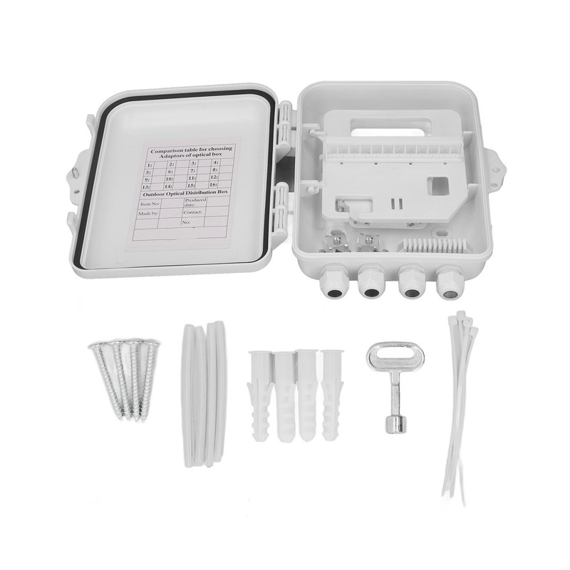 Fiber Distribution Box Waterproof 12 Core Wall Mounted Optical Fiber