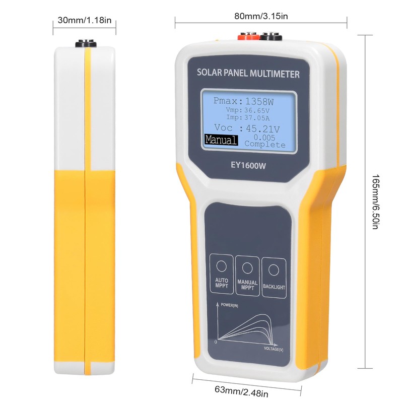 KKnoon 1600 W Photovoltaic Panel Multimeter Solar Panel MPPT Tester