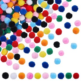 SUNNYCLUE 400pcs 10 Colors Pompom Balls Bulk 10mm Pom Poms Assorted Multicolored Fibre Soft Fluffy Fuzzy Decor Round Mini Pompoms Ball for Making DIY Creative Art Crafts Party Decorations Supplies